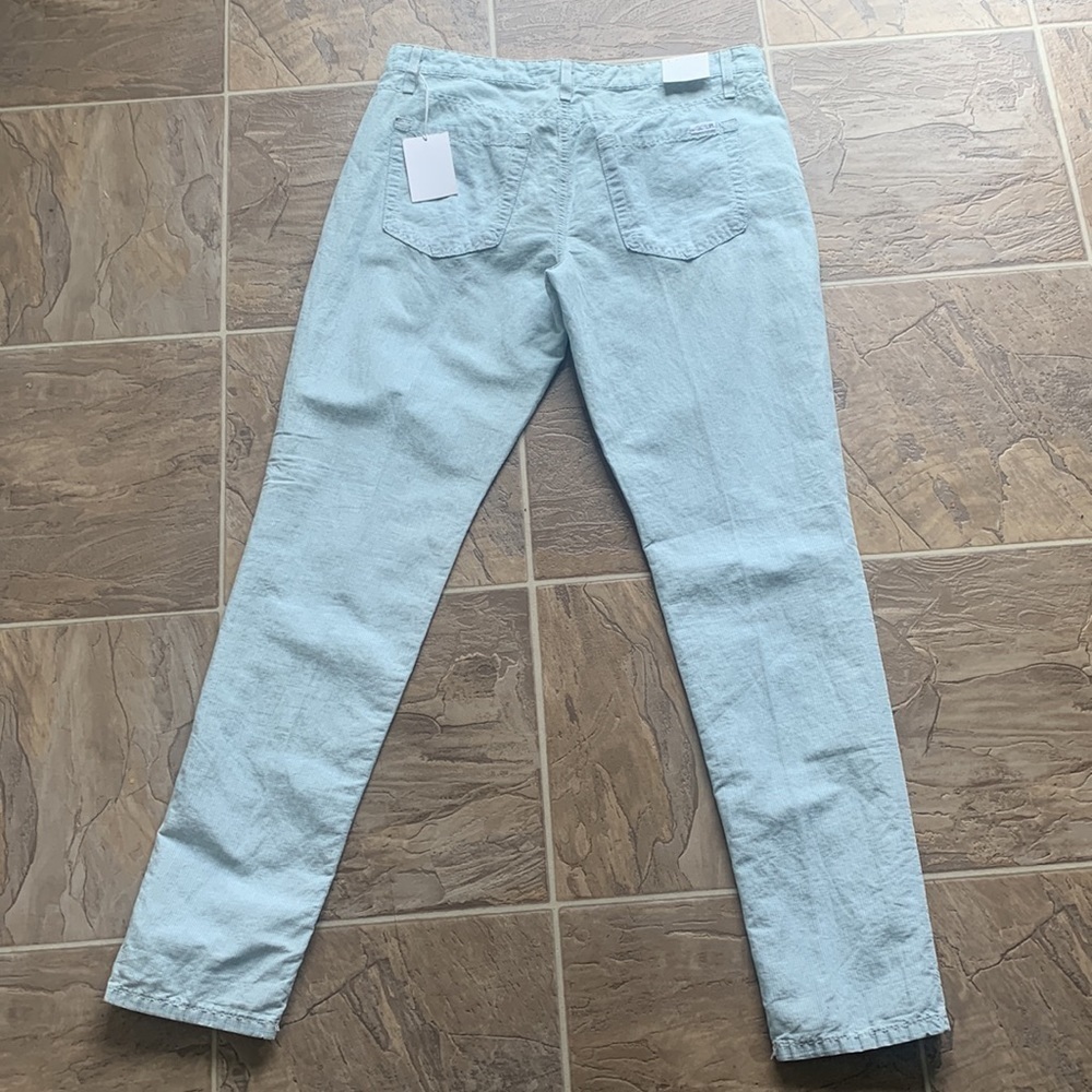 Joe’s Jeans Weekender Slim Fit Linen Sky Blue Pants Sz 30 NWT - Picture 8 of 15